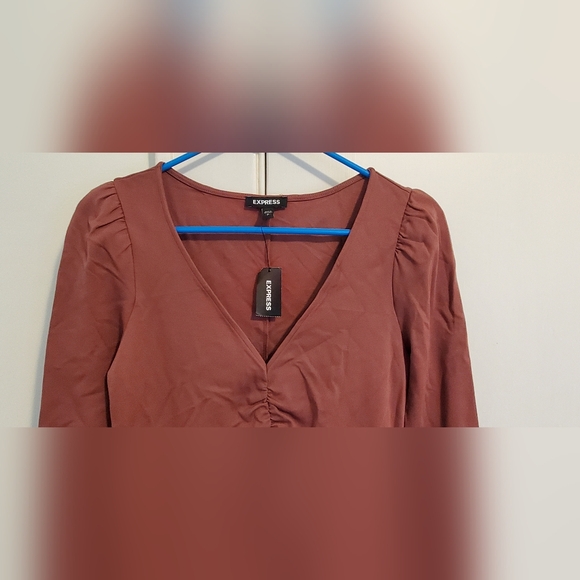 Express Mauve 3/4 Sleeve Dress - Picture 6 of 10